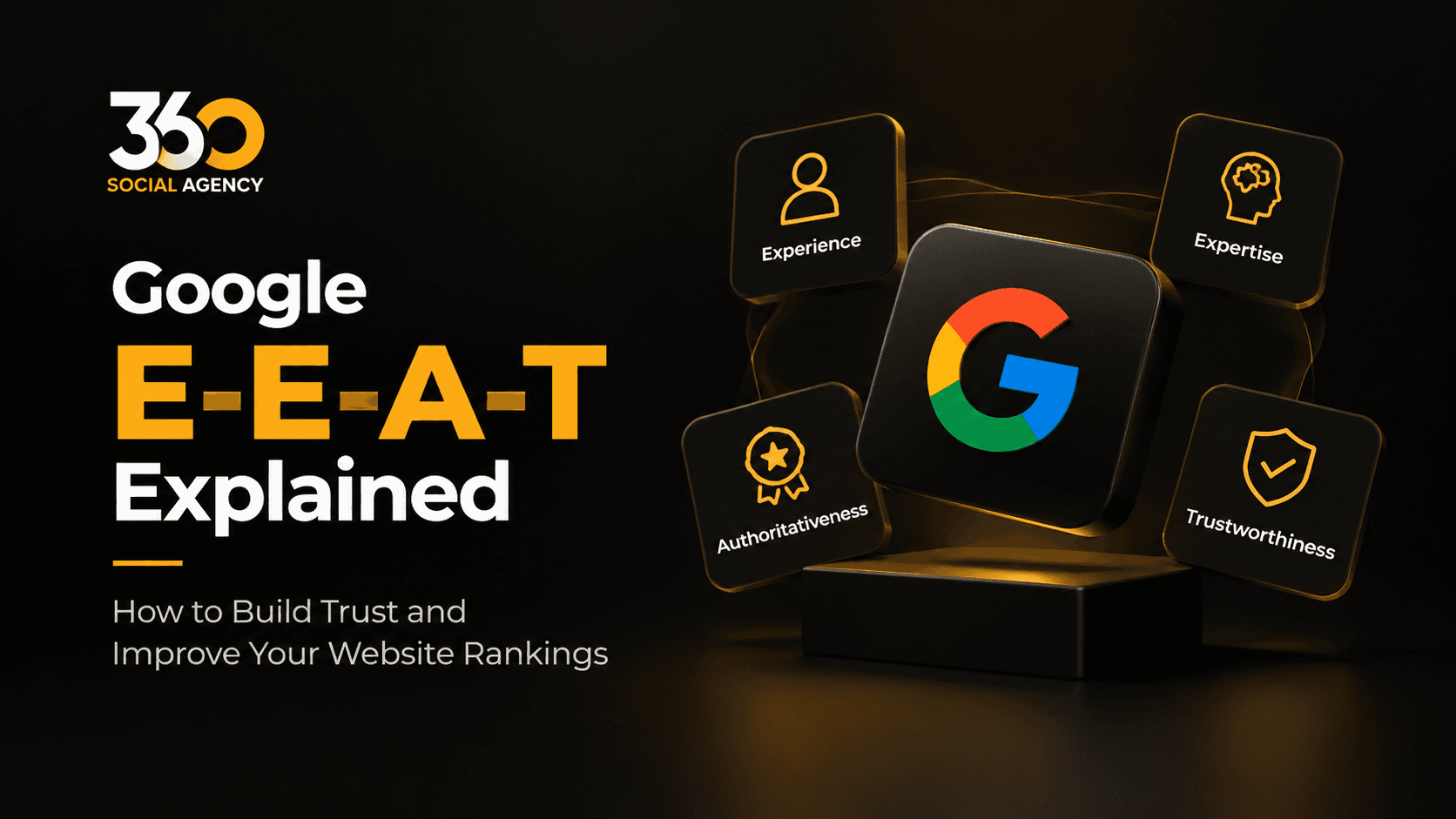 "Google E-E-A-T explained with Experience, Expertise, Authoritativeness, and Trustworthiness concepts for improving website rankings